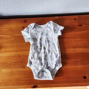 Disney Baby Grey Mickey and Pluto Onsie